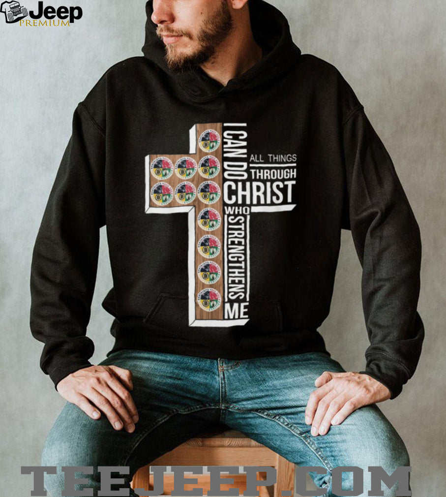 Boston Sports Teams Cross T Shirt Philippians 413 I Can Do All Things Through Christ