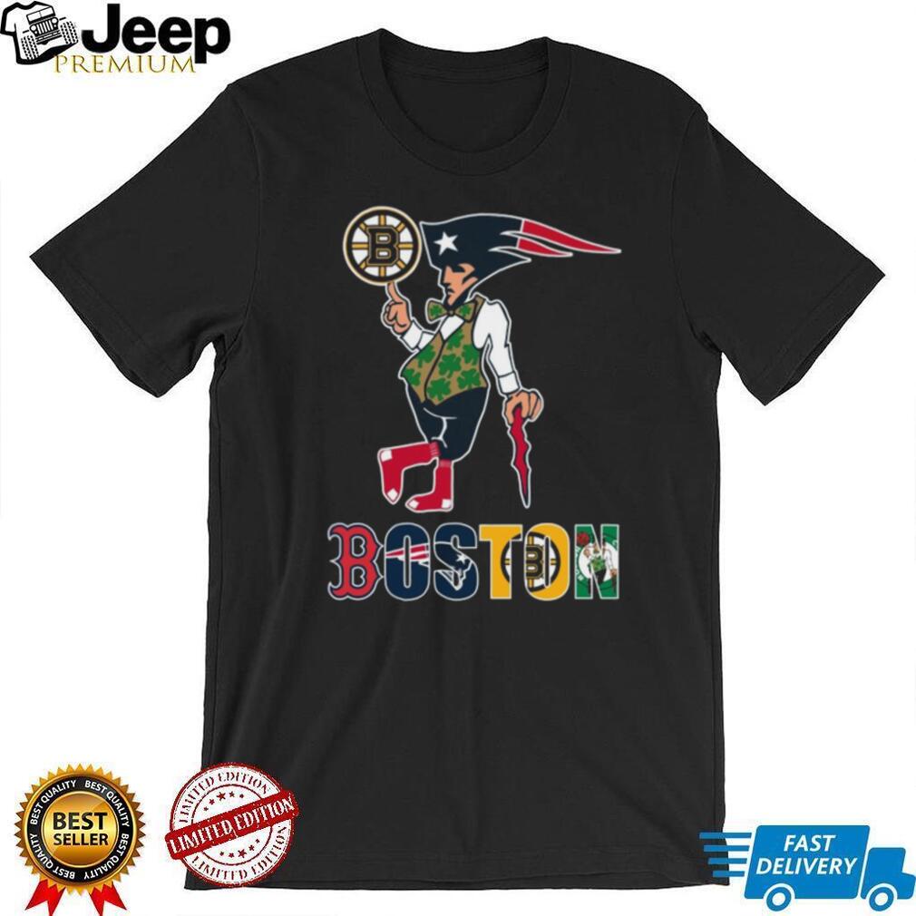Boston Sports Teams Mashup Mascot Black Coffee T Shirt