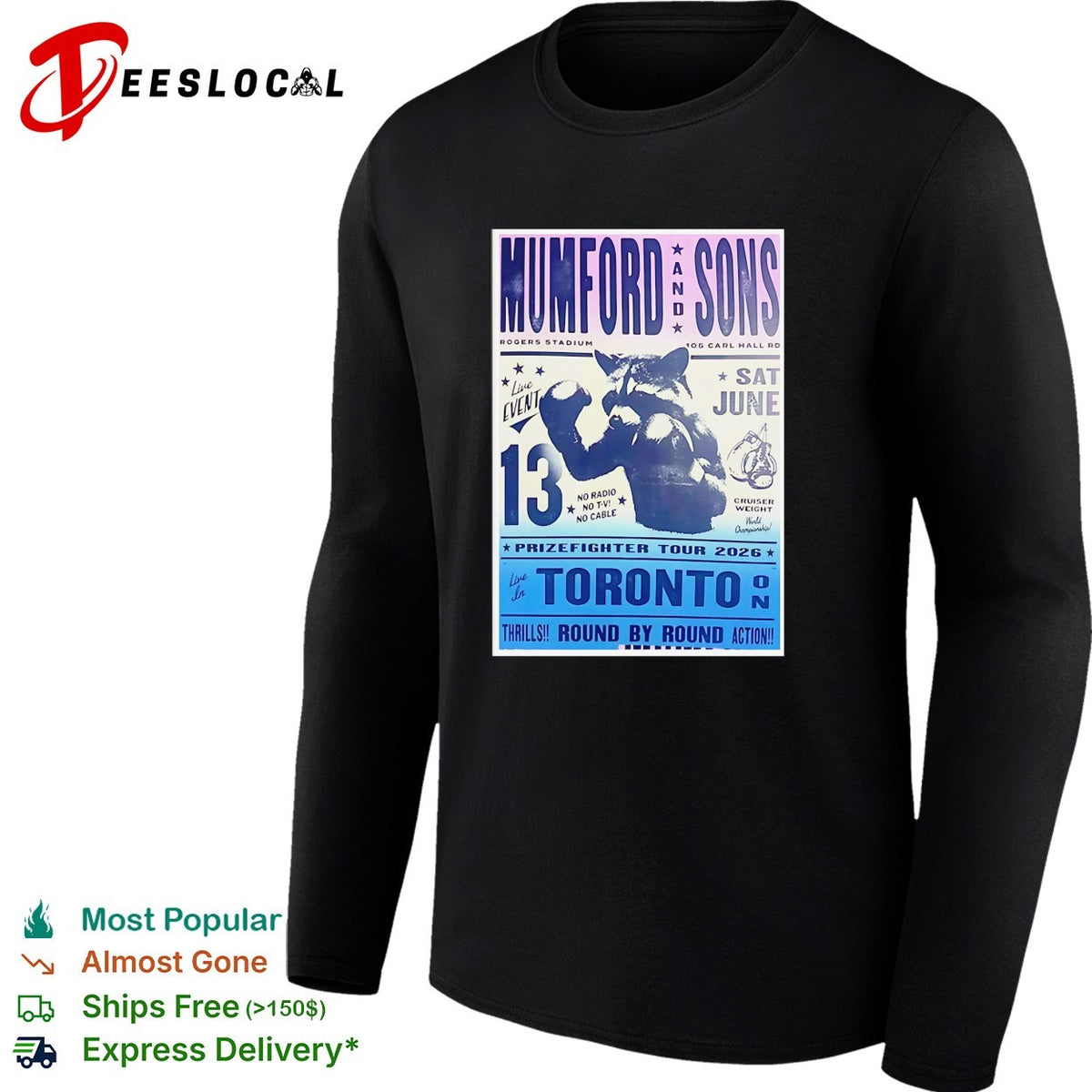 Boxing prizefighter match Toronto Rogers Stadium June 2026 concert framed poster art shirt