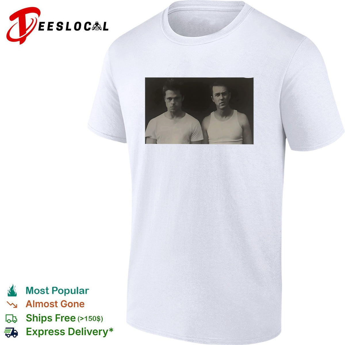 Brad Pitt Edward Norton Fight Club Tyler Durden and The Narrator Movie shirt