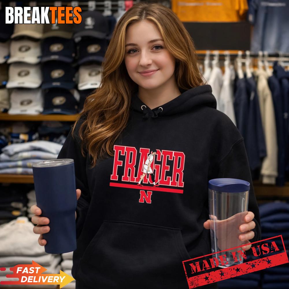 Braden Frager Name Pose Nebraska Cornhuskers Basketball Shirt