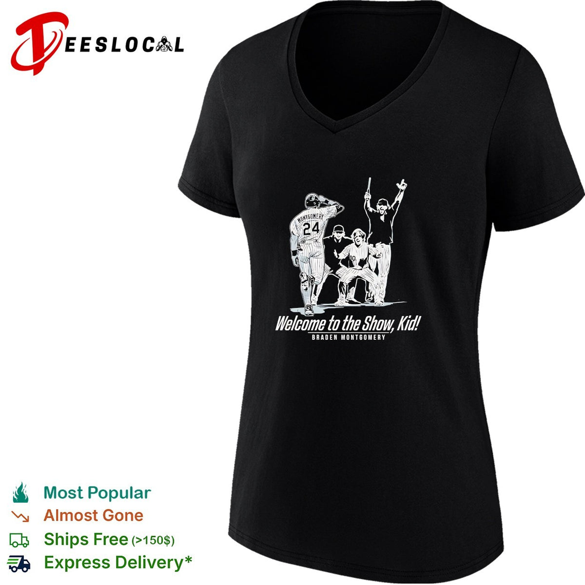 Braden Montgomery welcome to the show kid baseball debut shirt