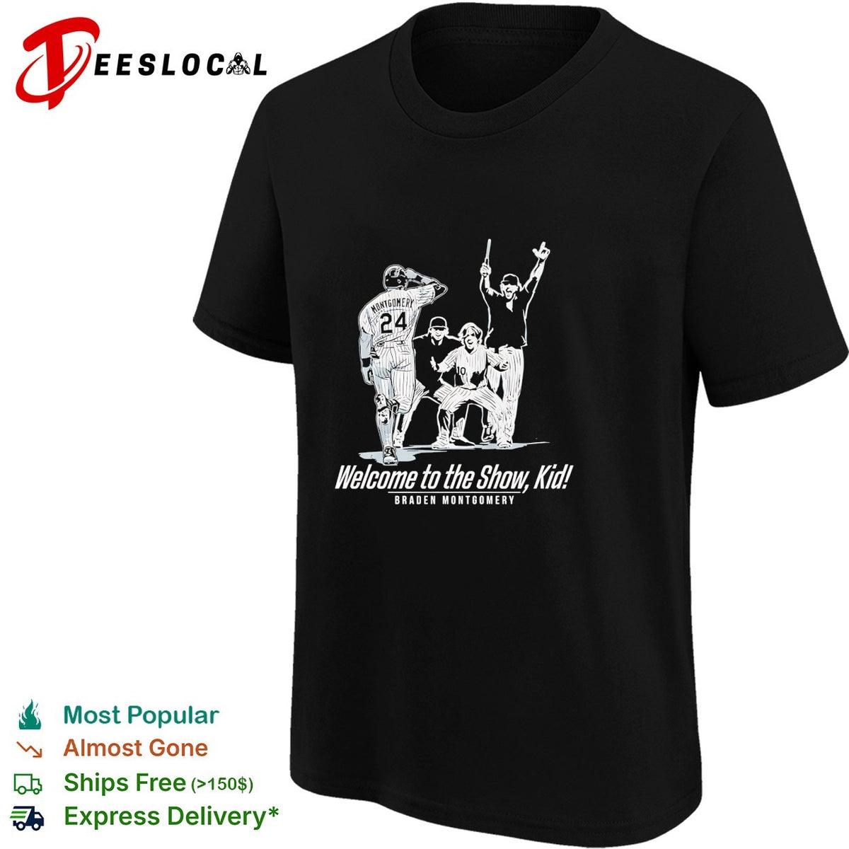 Braden Montgomery welcome to the show kid baseball debut shirt
