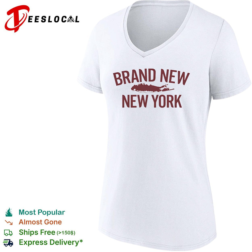 Brand New band New York fish silhouette typography shirt