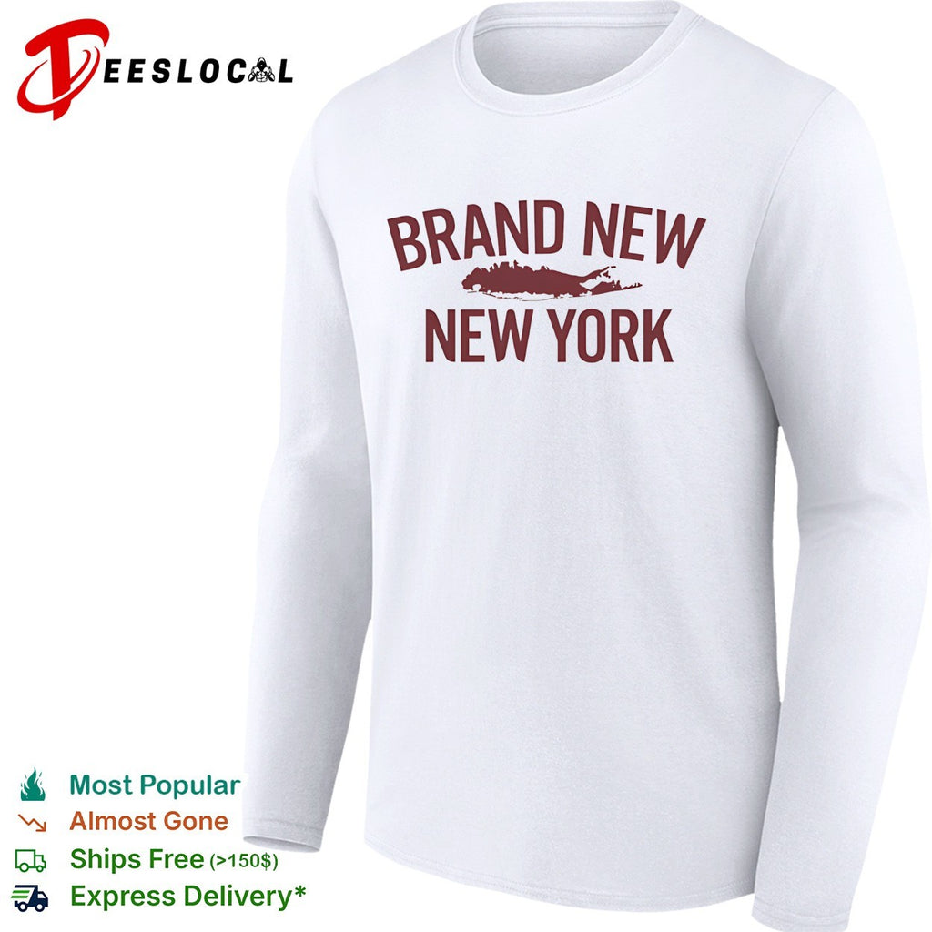 Brand New band New York fish silhouette typography shirt