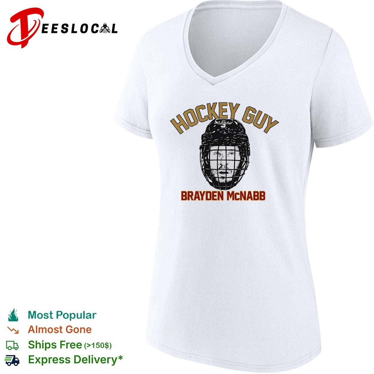 Brayden McNabb Vegas Golden Knights hockey guy face helmet shirt