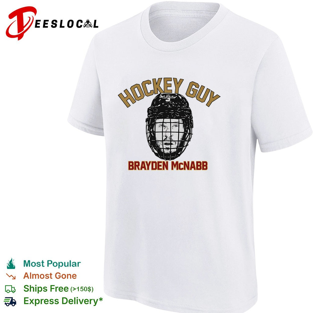 Brayden McNabb Vegas Golden Knights hockey guy face helmet shirt