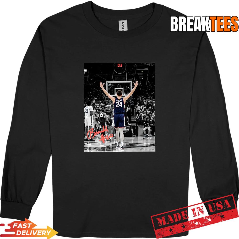 Braylon Mullins #24 Final Four 2026 Vintage Signature T-Shirt