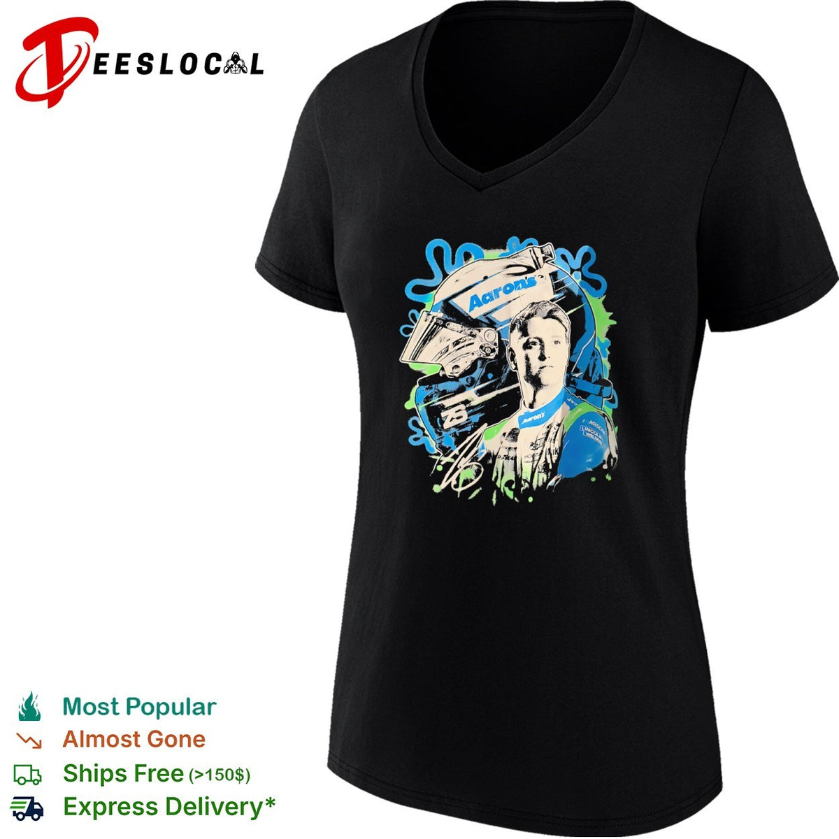 Brennan Poole Front Row Motorsports NASCAR Aaron’s SquarePants shirt