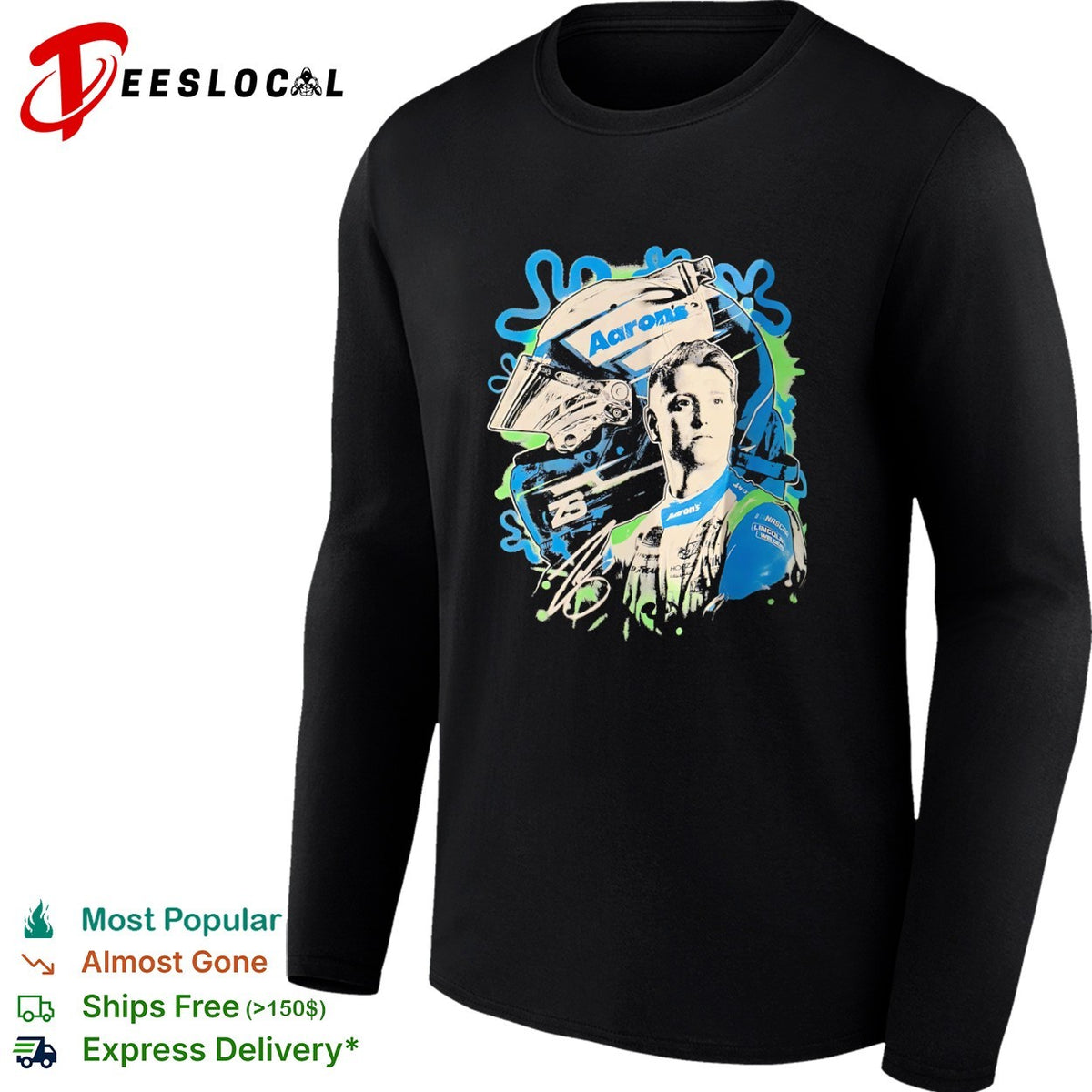 Brennan Poole Front Row Motorsports NASCAR Aaron’s SquarePants shirt