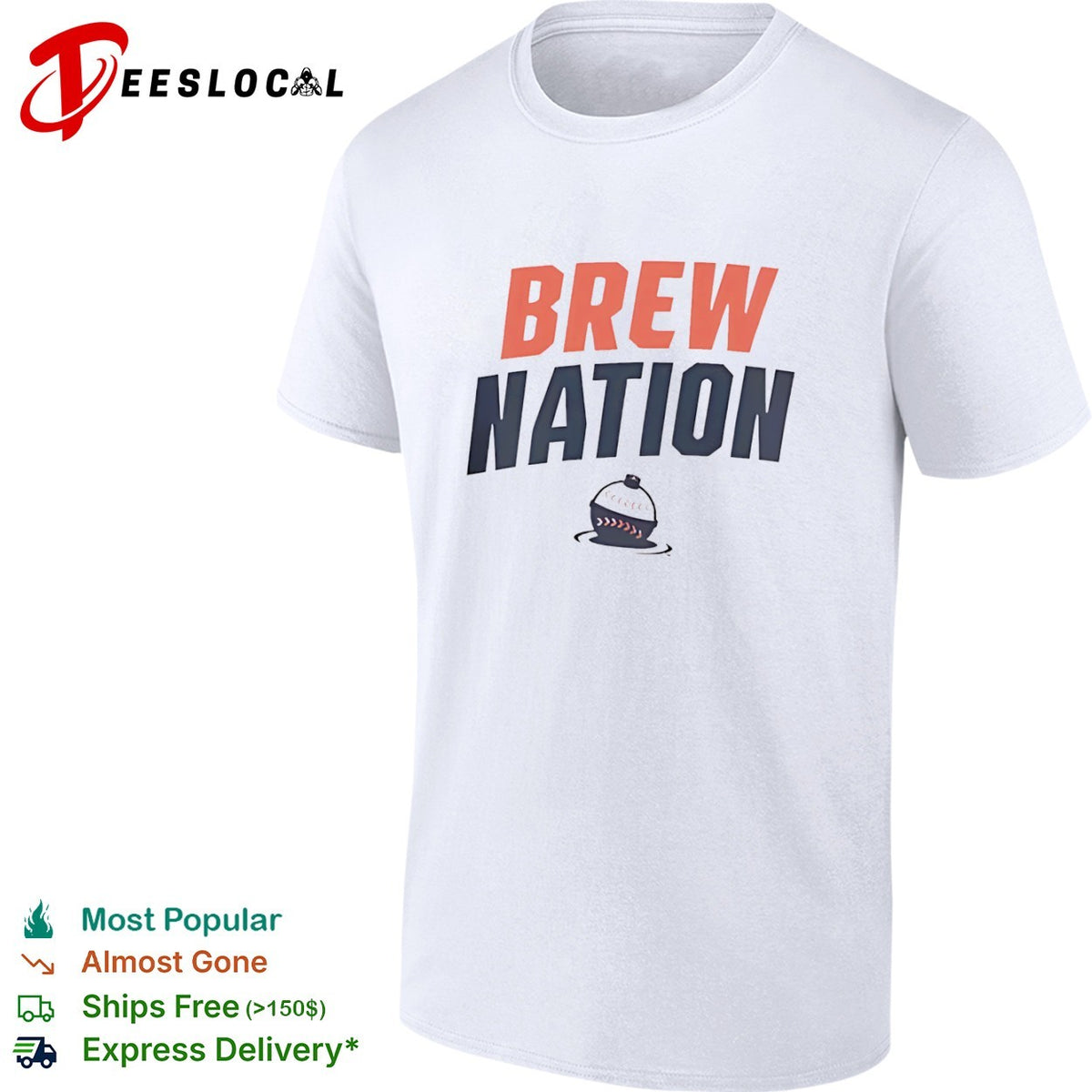 Brew Nation Milwaukee Brewers MLB Baseball Team shirt