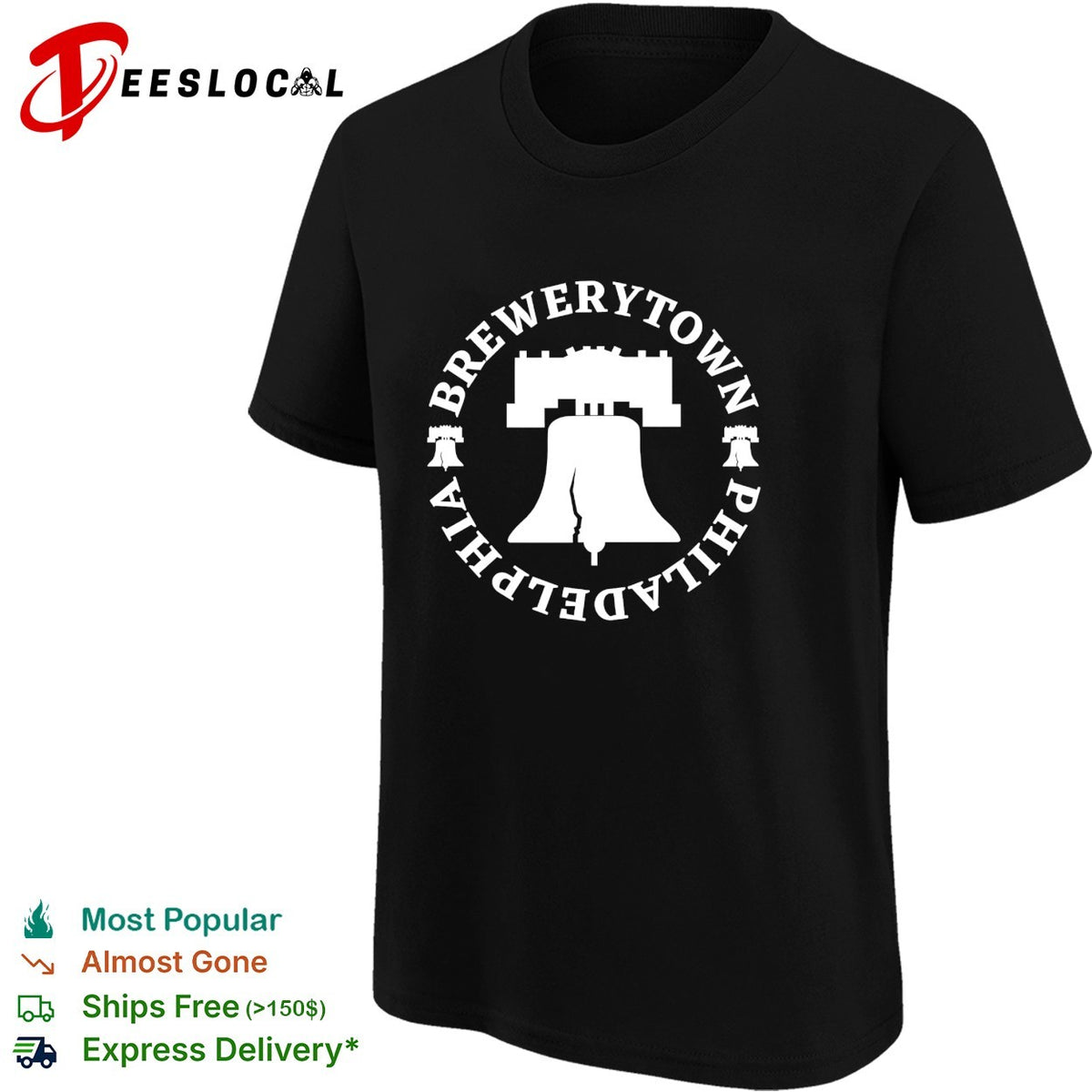 Brewerytown Philadelphia Phillies liberty bell badge shirt