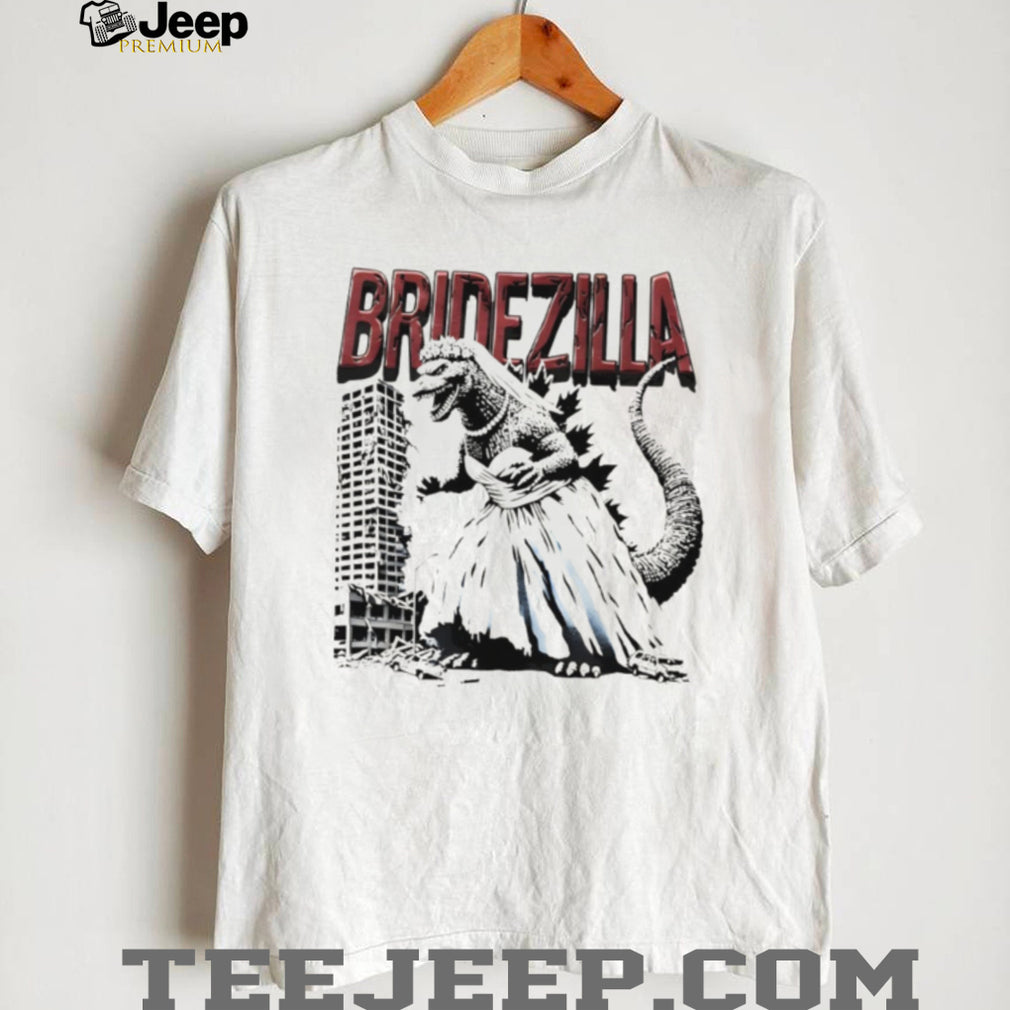 Bridezilla Funny Godzilla Wedding Bride Parody White T Shirt