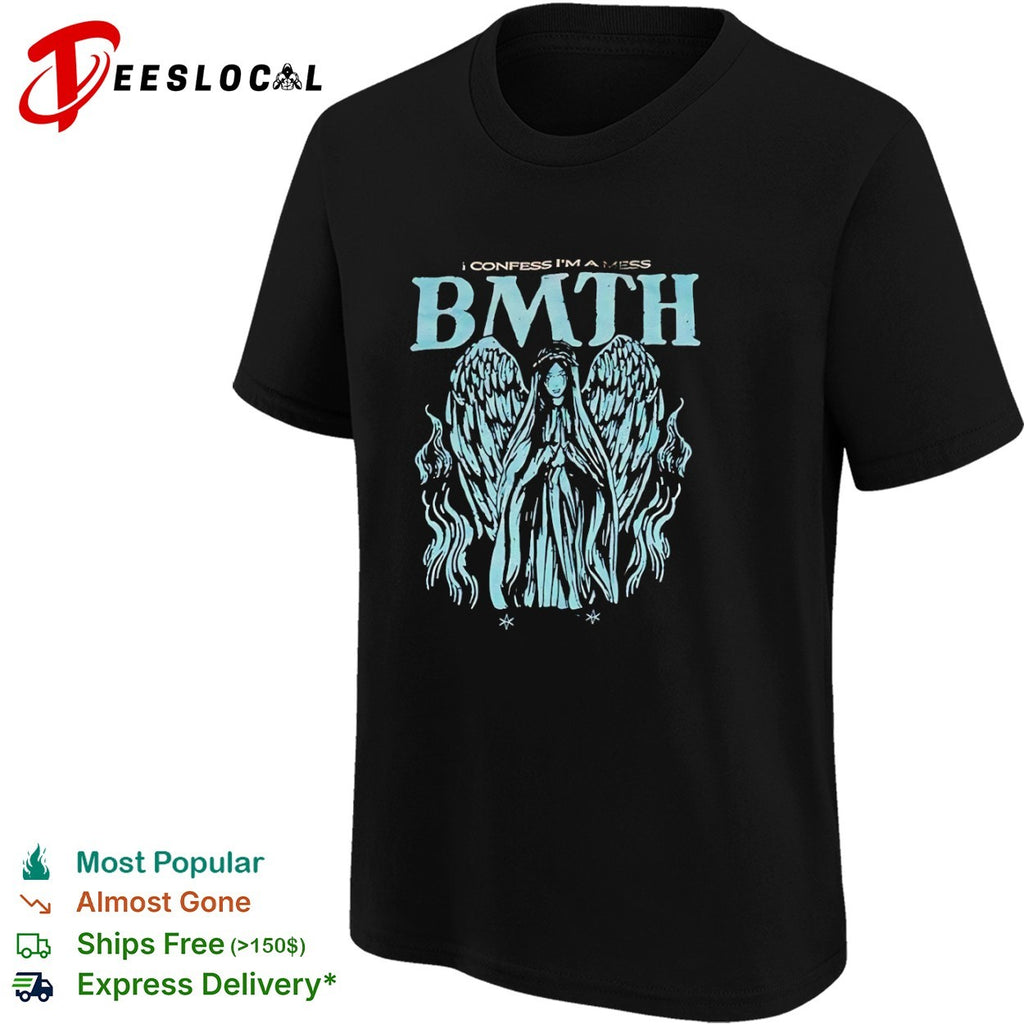 Bring Me The Horizon I confess Im a mess Angel Wings Alternative Metal Band shirt