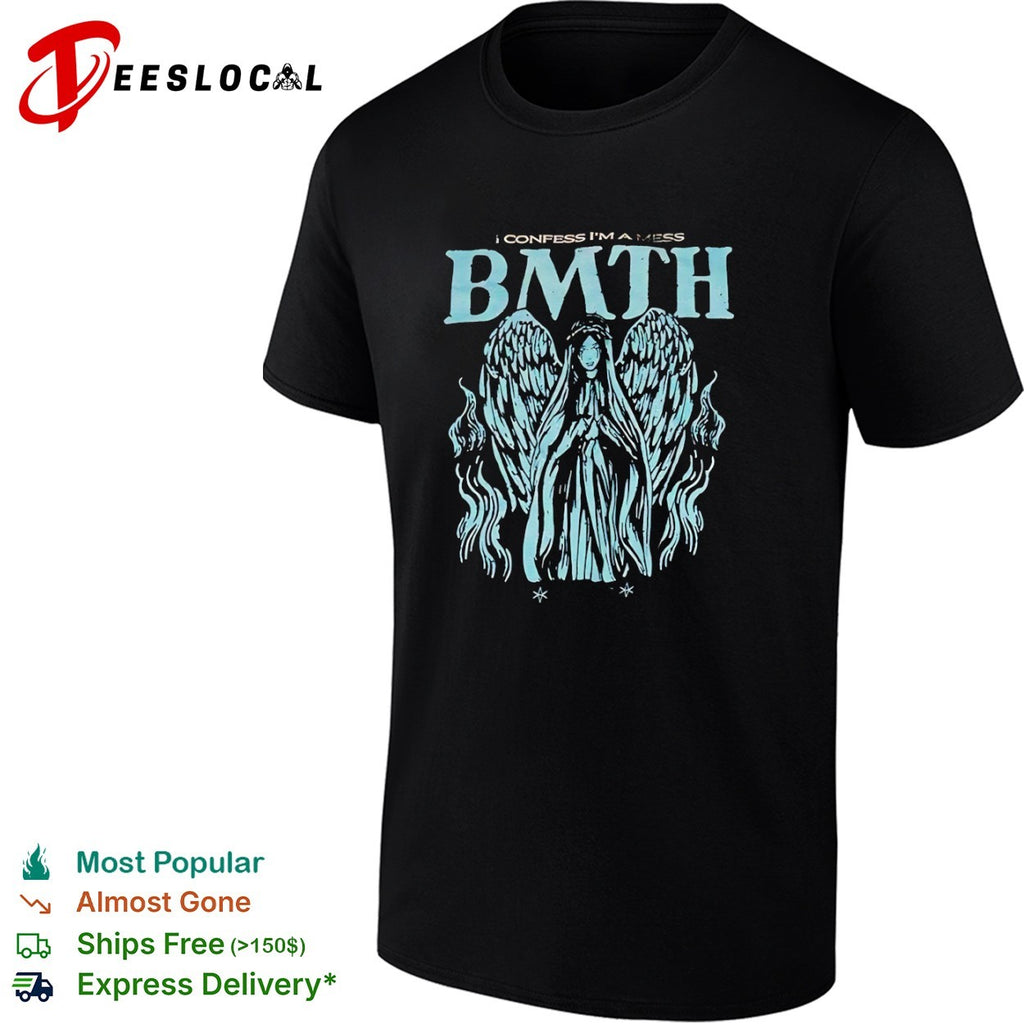 Bring Me The Horizon I confess Im a mess Angel Wings Alternative Metal Band shirt