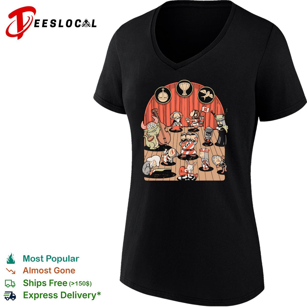 British Comedy Dance Monty Python and the Holy Grail in the style of Peanuts shirt