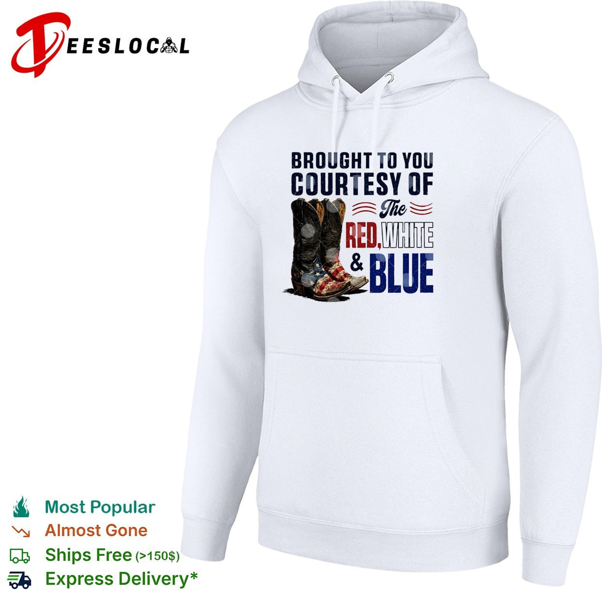 Brought to you courtesy of the Red White and Blue cowboy boots shirt