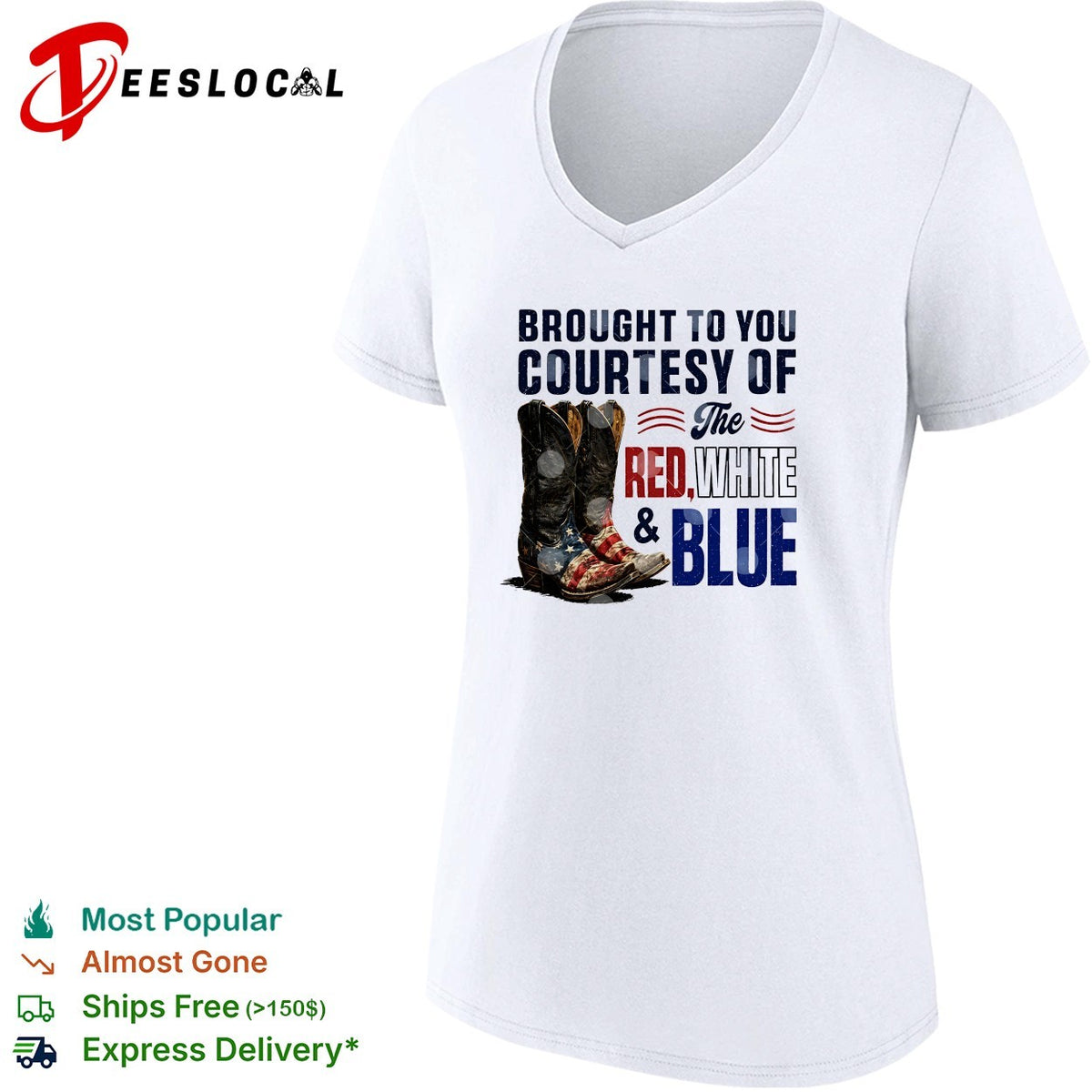 Brought to you courtesy of the Red White and Blue cowboy boots shirt