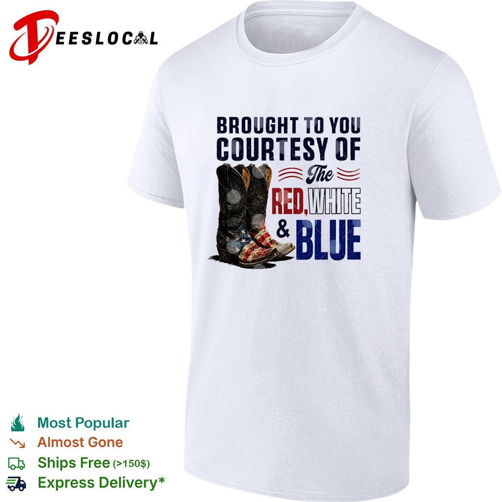Brought to you courtesy of the Red White and Blue cowboy boots shirt