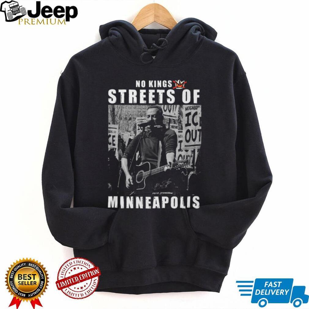 Bruce SpringsT Shirtn No Kings Streets of Minneapolis Concert T Shirt