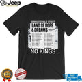 Bruce Springsteen Land of Hope & Dreams Tour 2026 No Kings shirt