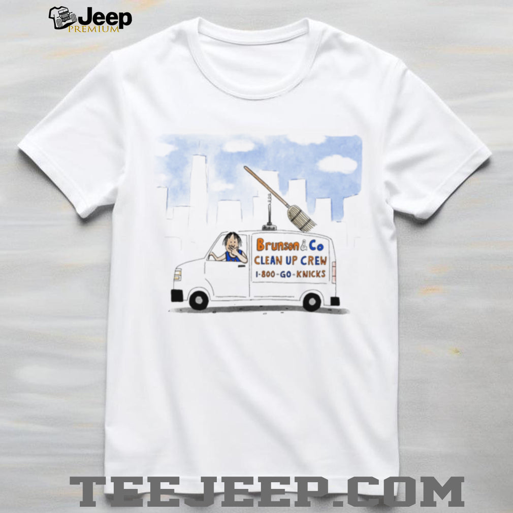 Brunson and Co Clean Up Crew Basketball Funny Vector Graphic T Shirt
