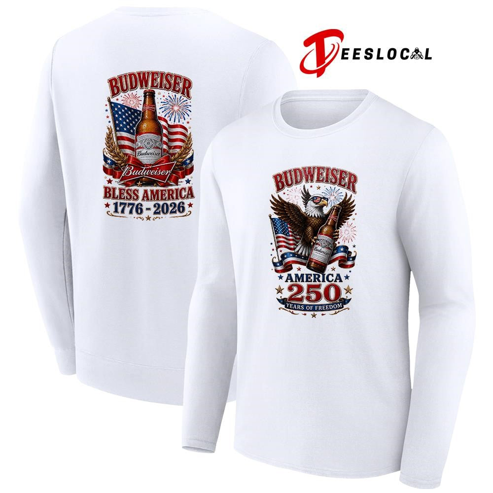 Budweiser America 250 years of freedom eagle graphic shirt