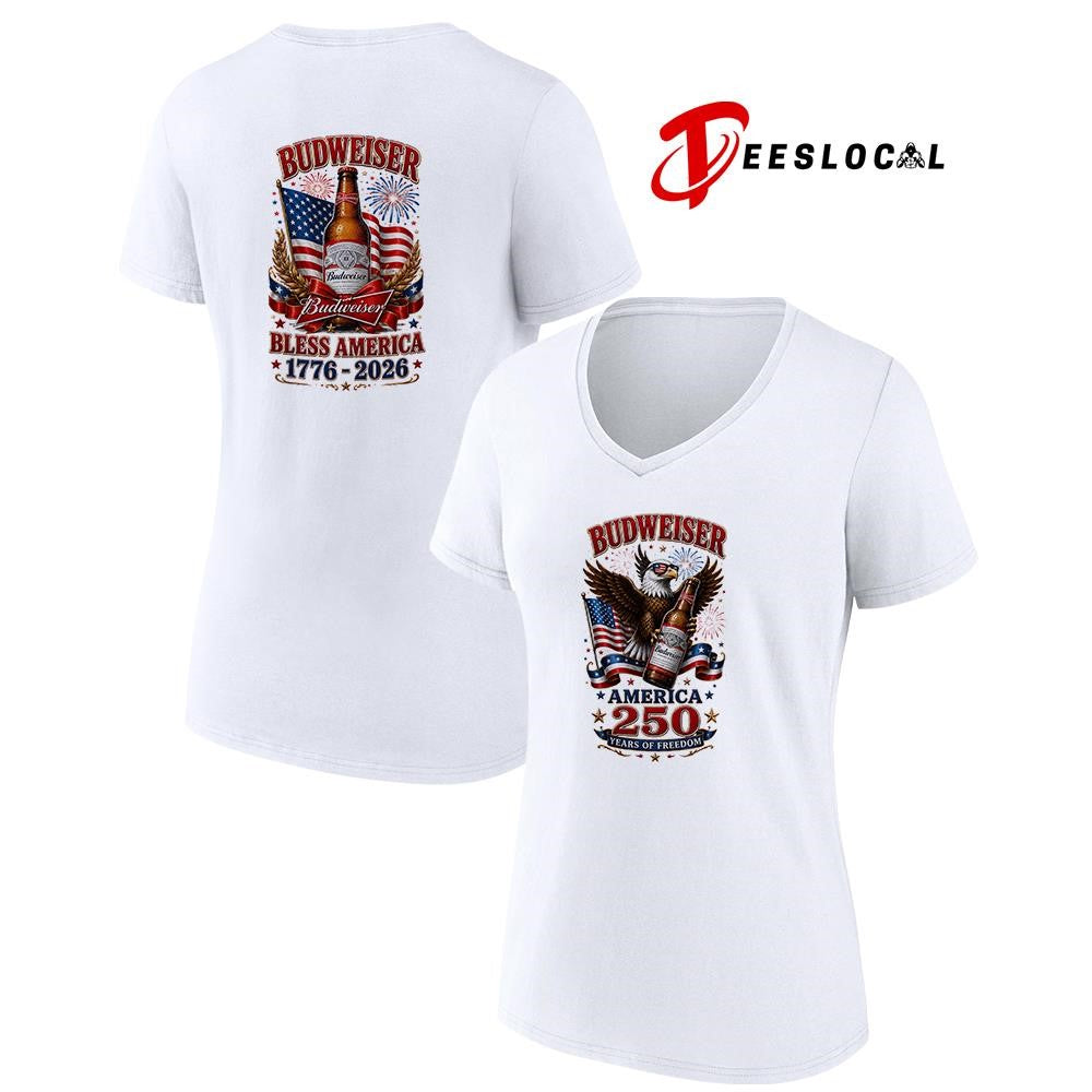 Budweiser America 250 years of freedom eagle graphic shirt