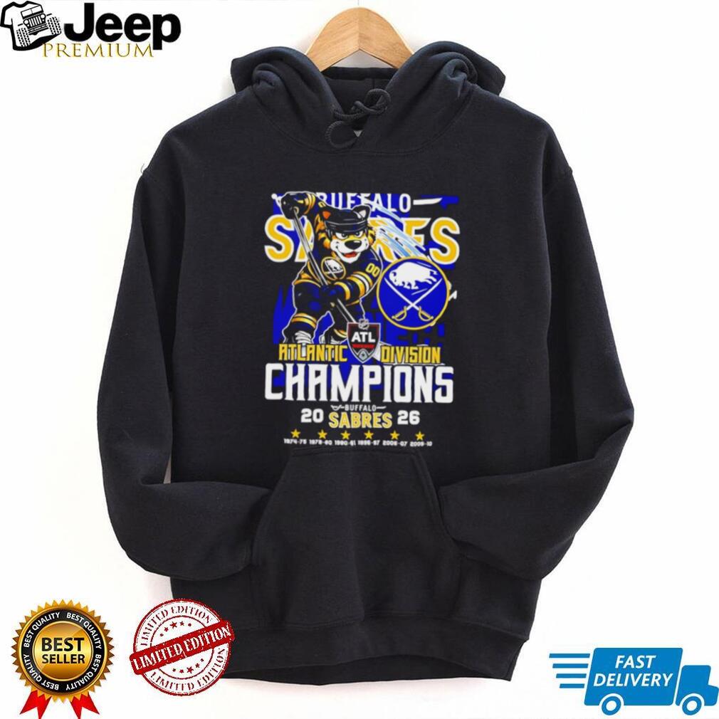 Buffalo Sabres 2026 Atlantic Division Champions Mascot Graphic T Shirt
