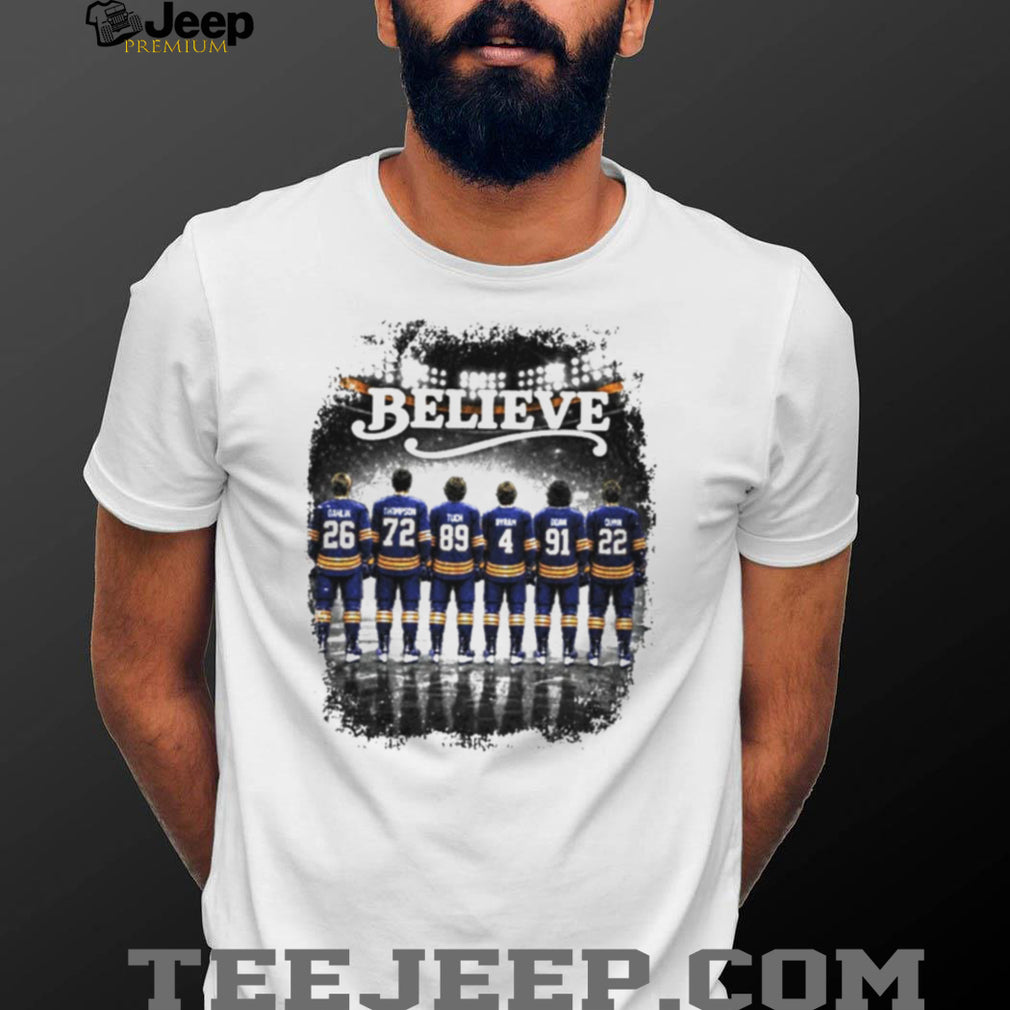 Buffalo Sabres Hockey Believe Team Roster Fan Graphic T Shirt