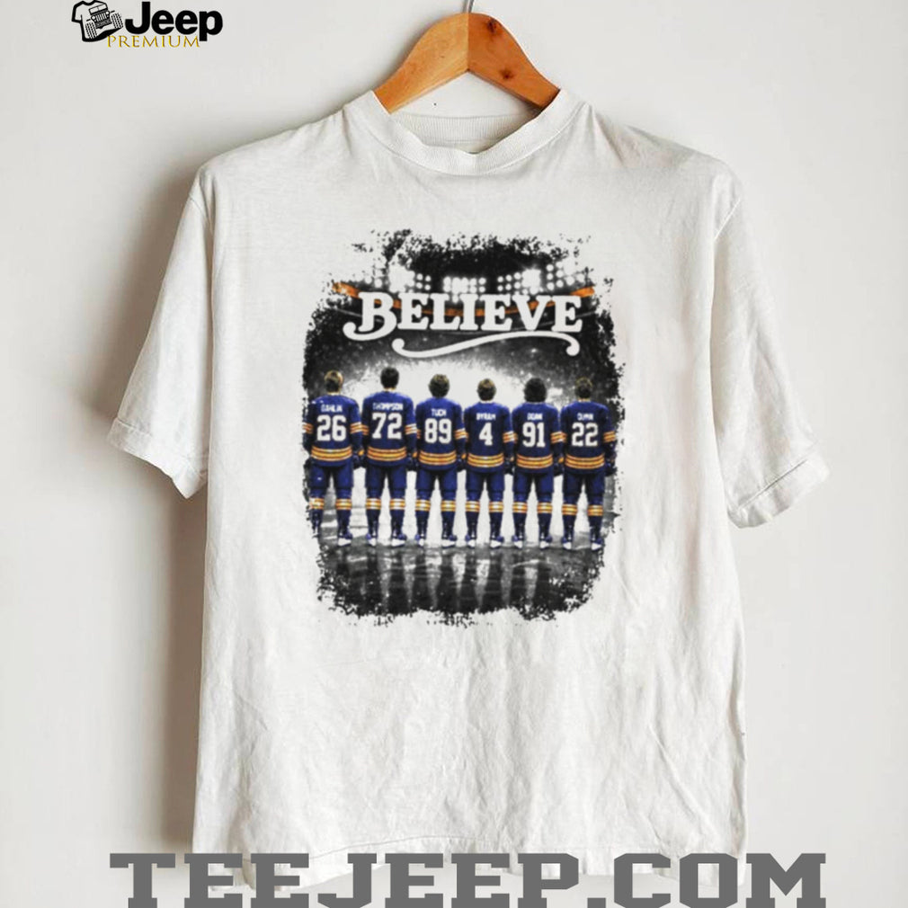 Buffalo Sabres Hockey Believe Team Roster Fan Graphic T Shirt