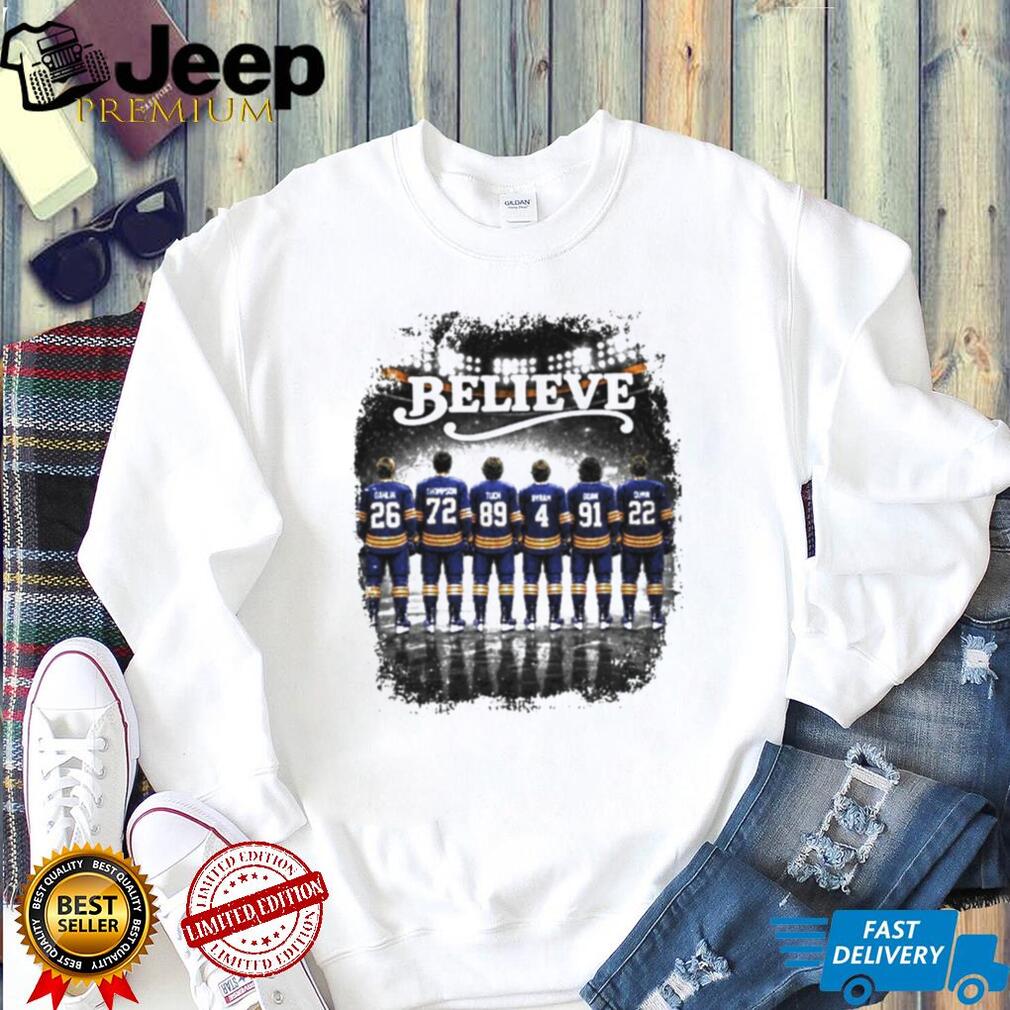 Buffalo Sabres Hockey Believe Team Roster Fan Graphic T Shirt
