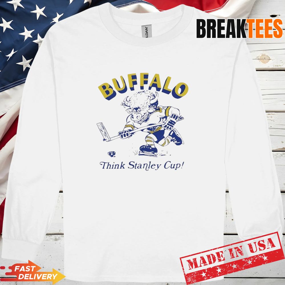 Buffalo Sabres Hockey Think Stanley Cup mascot t-shirt
