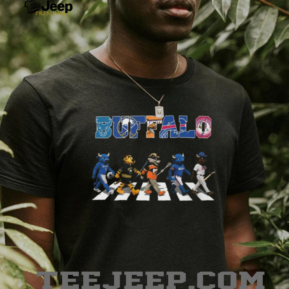 Buffalo Sports Mascots Abbey Road Crossing T Shirt