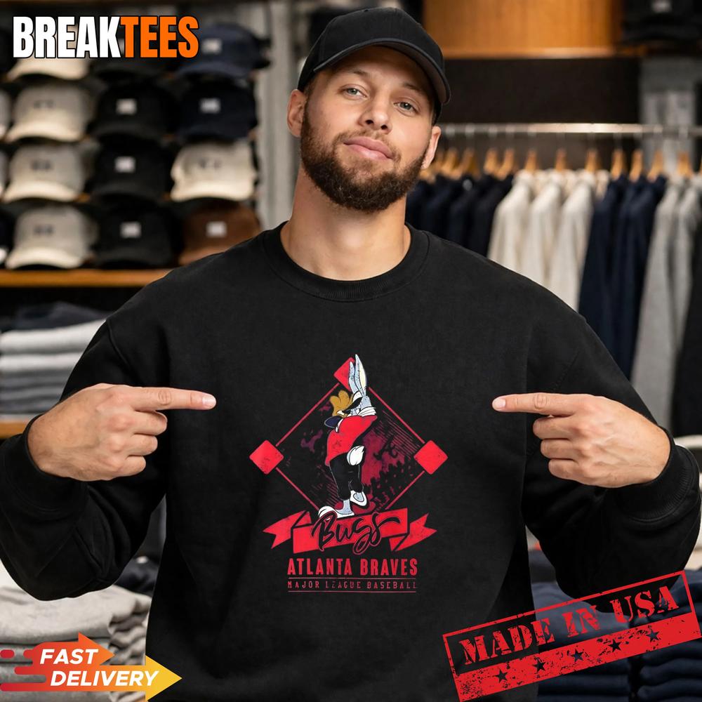 Bugs Bunny Pitch Atlanta Braves Baseball T-Shirt