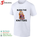 Burn the knitters grandma is crocheting flame graphic shirt