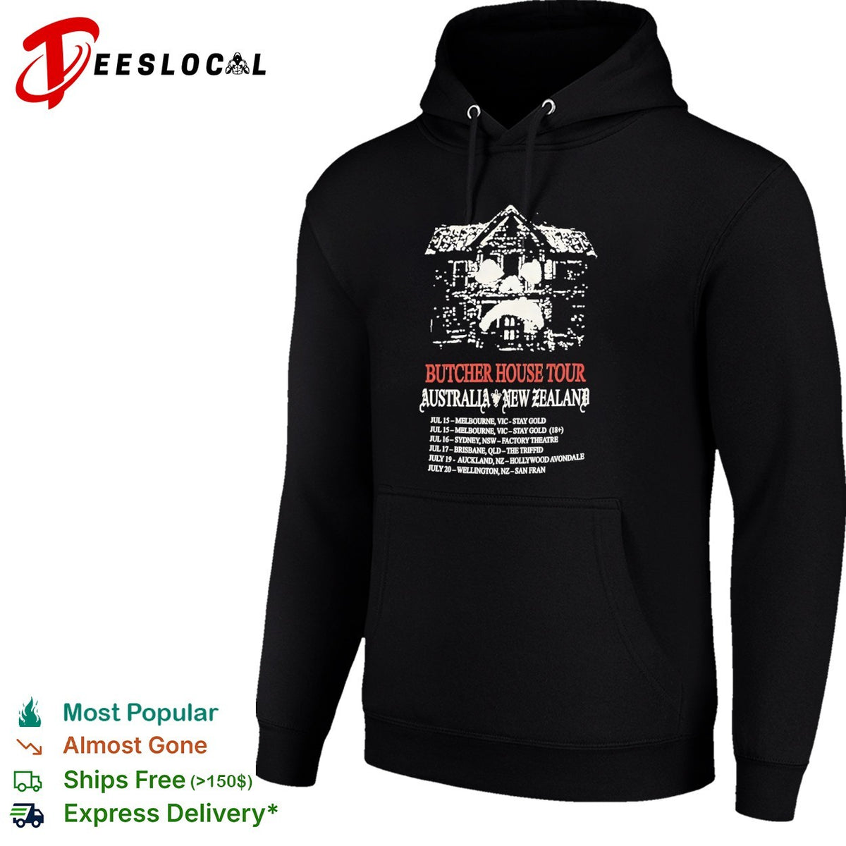 Butcher House Tour Australia New Zealand Stay Gold Factory Theatre Auckland Shirt