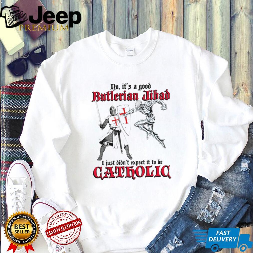 Butlerian Jihad Catholic Knight Robot Sci Fi Humor T Shirt