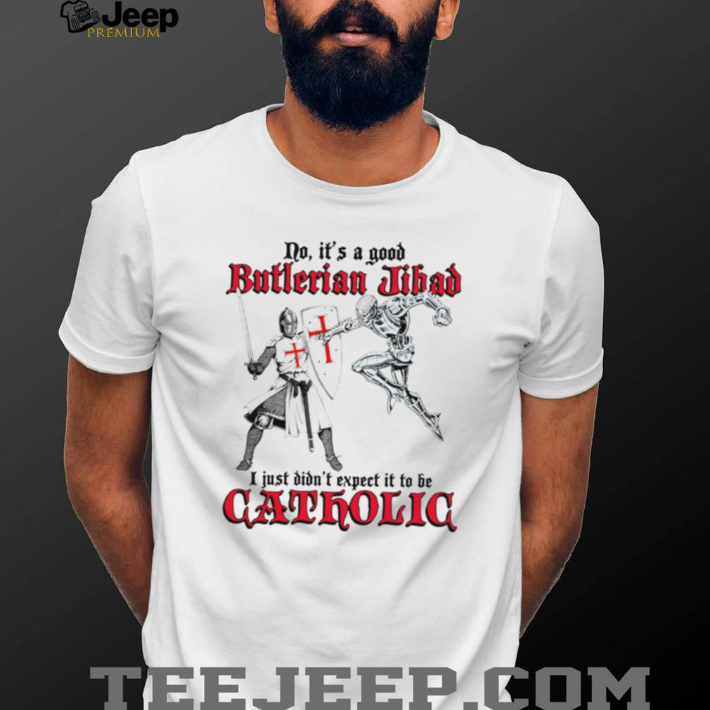 Butlerian Jihad Catholic Knight Robot Sci Fi Humor T Shirt