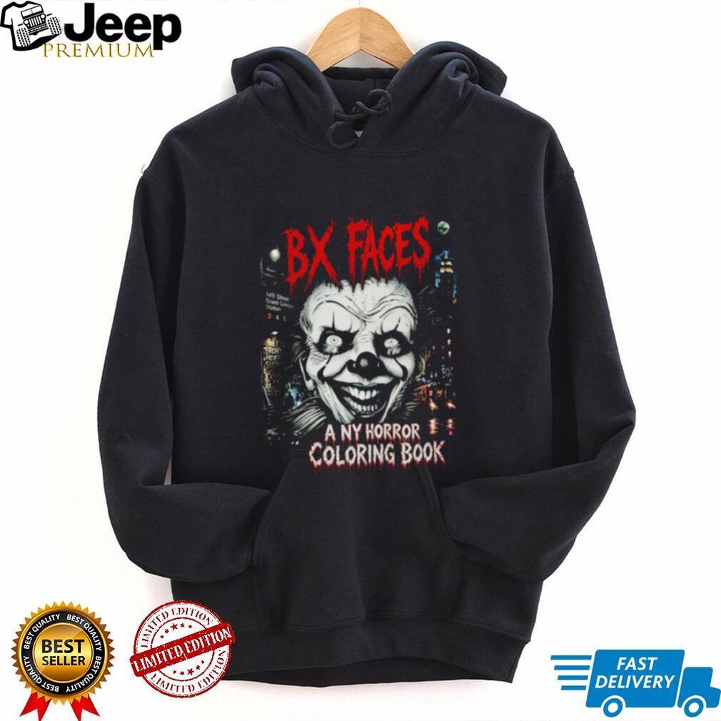 Bx Faces creepy clown illustration shirt