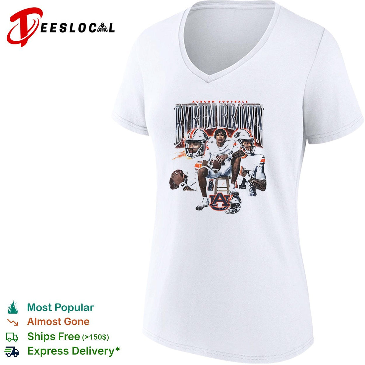 Byrum Brown Auburn Tigers NCAA football shirt