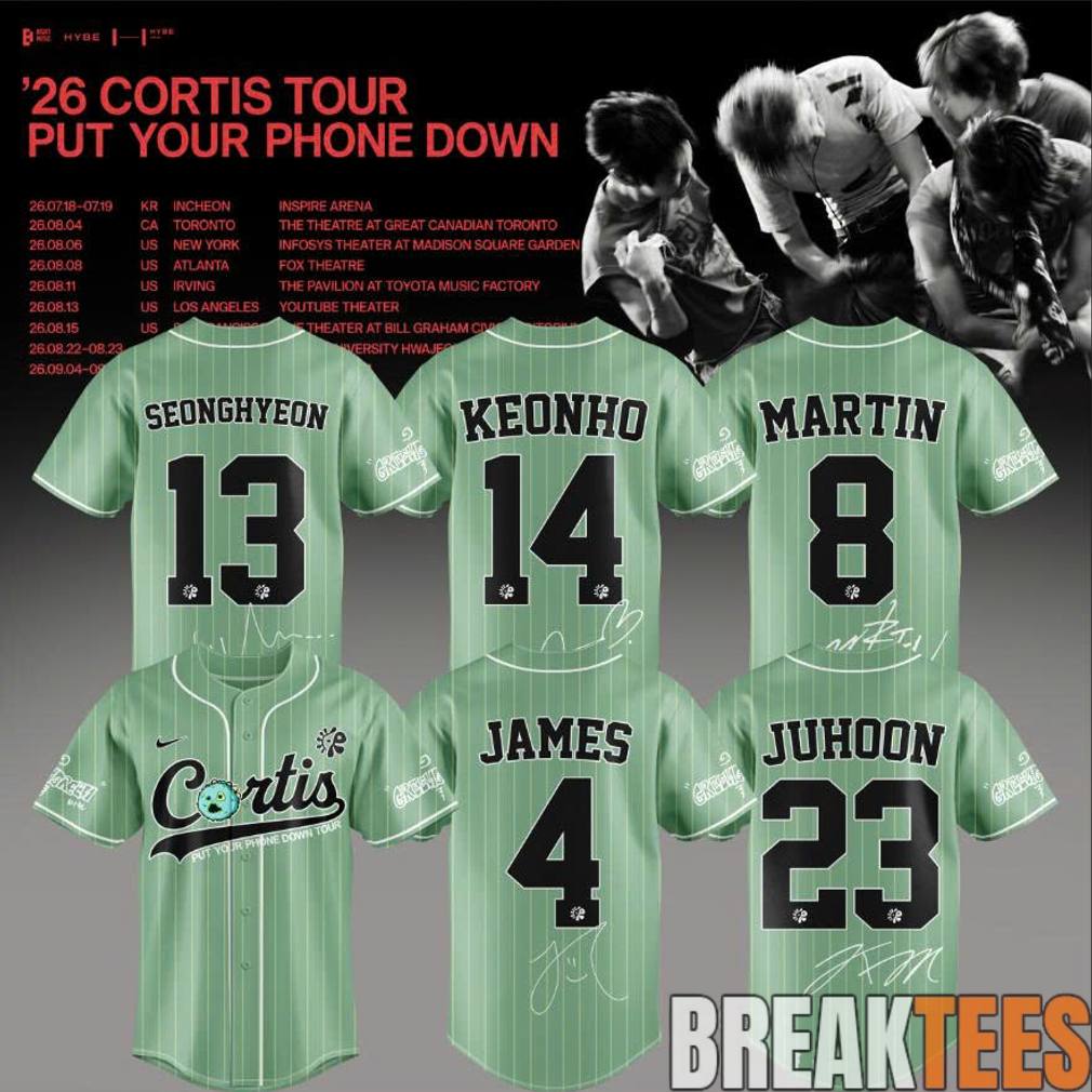 CORTIS Put Your Phone Down Tour 2026 Baseball Jersey