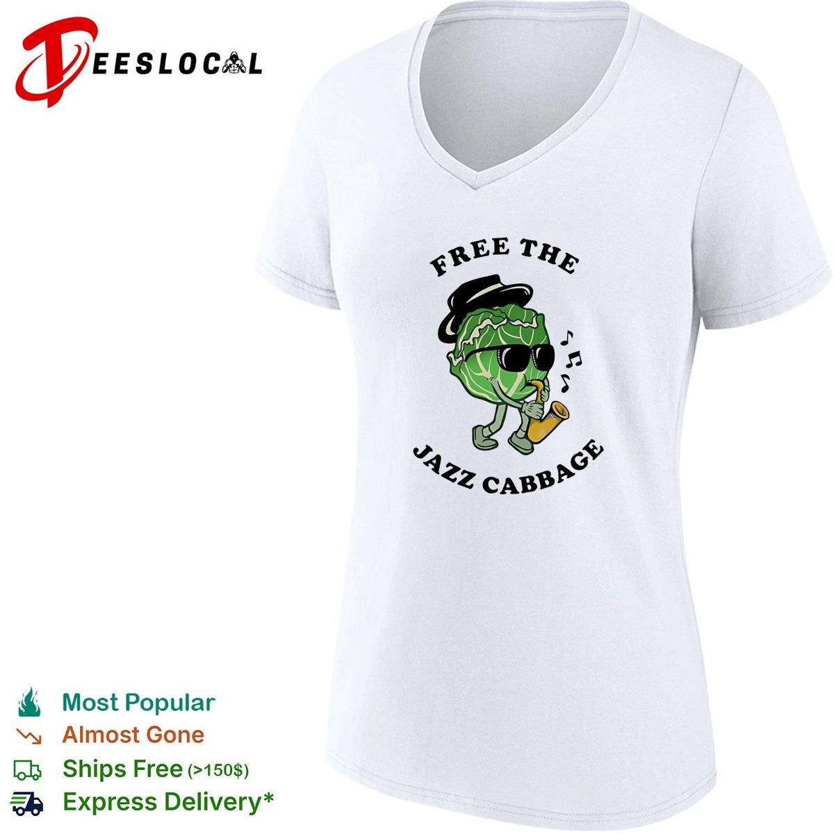 Cabbage Saxophone Free The Jazz Cabbage shirt