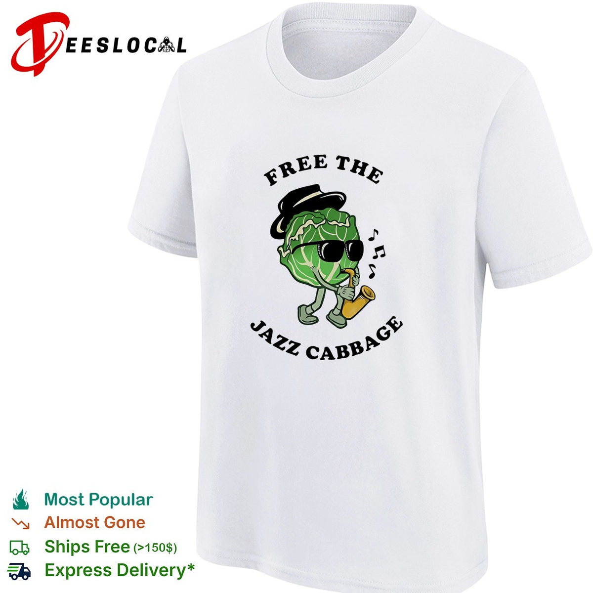 Cabbage Saxophone Free The Jazz Cabbage shirt