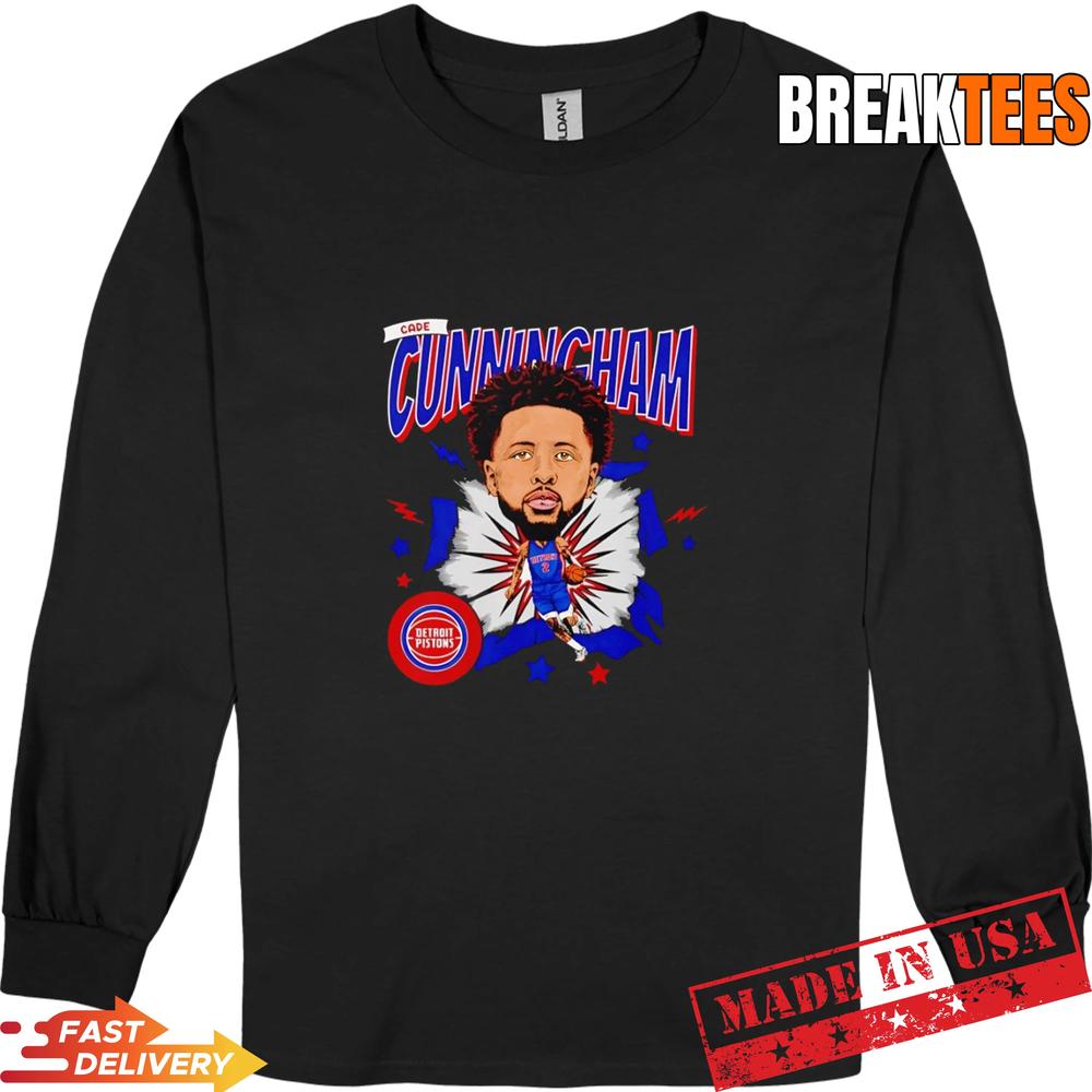 Cade Cunningham number 2 of Detroit Pistons NBA caricature T-Shirt