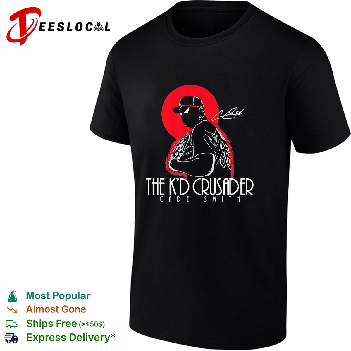 Cade Smith The K’d Crusader baseball player graphic shirt