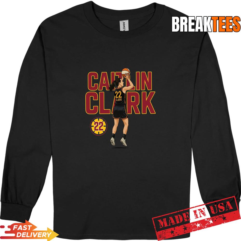 Caitlin Clark Basketball Cartoon Fan T-Shirt