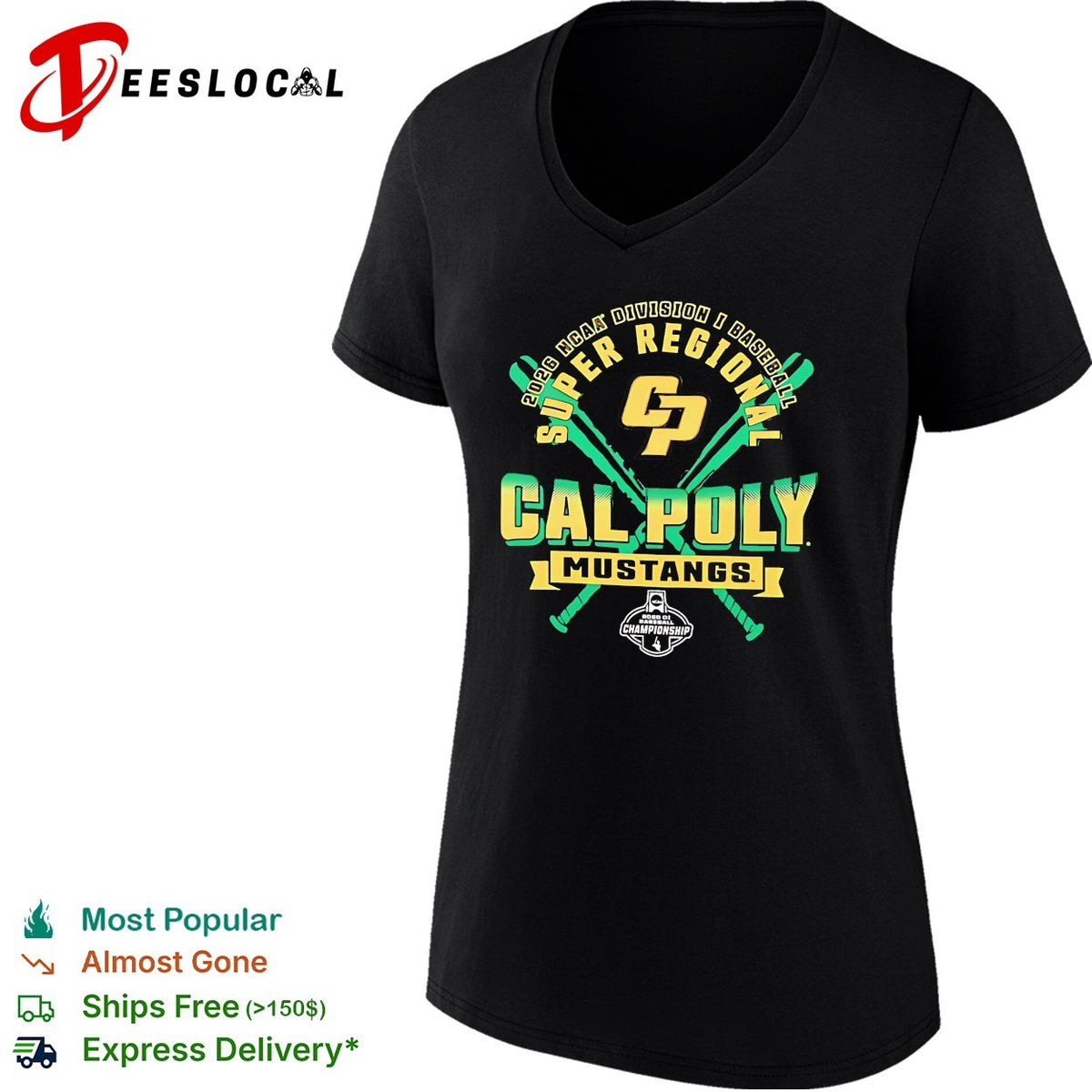Cal Poly Mustangs 2026 NCAA Division I Baseball Super Regional Championship shirt