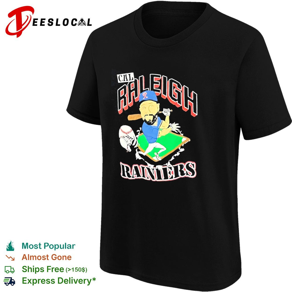 Cal Raleigh Tacoma Rainiers Minor League Baseball Caricature shirt