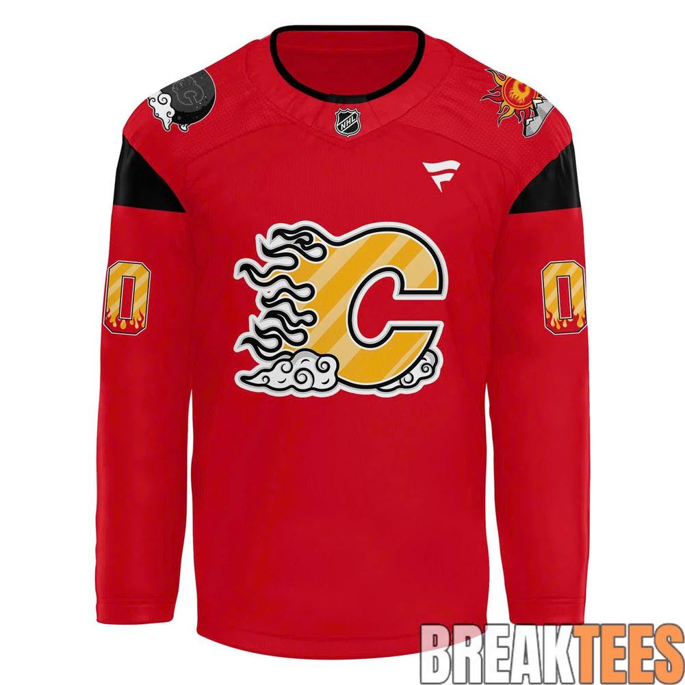 Calgary Flames 2026 East Asian Celebration Night Custom Hockey Jersey